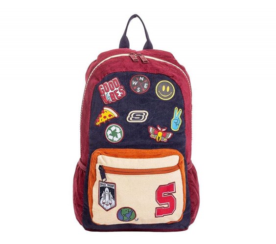 Chlapecké Backpack Skechers Corduroy Adventure Tmavě Blankyt Červené | IEBKFZP-34