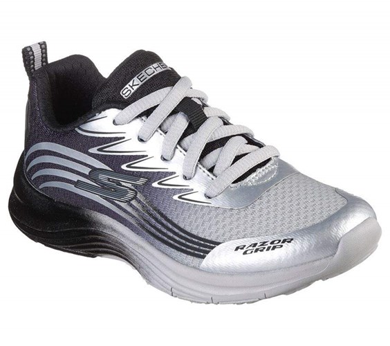 Chlapecké Tenisky Skechers Razor Grip - Sonictron Stříbrné Černé | KMWYFJG-25