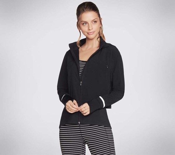Dámské Bundy Skechers Apparel Going Places Černé | WIOPJBF-49
