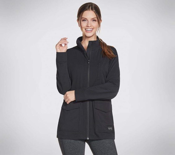 Dámské Bundy Skechers Apparel Skech-Knit Cargo Černé | EHIDMBK-72