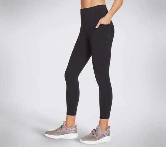 Dámské Legíny Skechers GO WALK HW 7/8 Černé | AUZTRVM-67