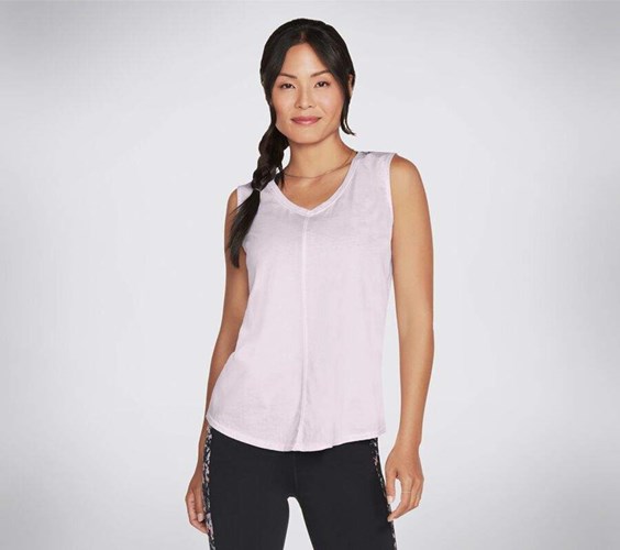 Dámské Tričko Skechers Diamond Wash Hatha V-neck Levandule | IRTQCJN-36