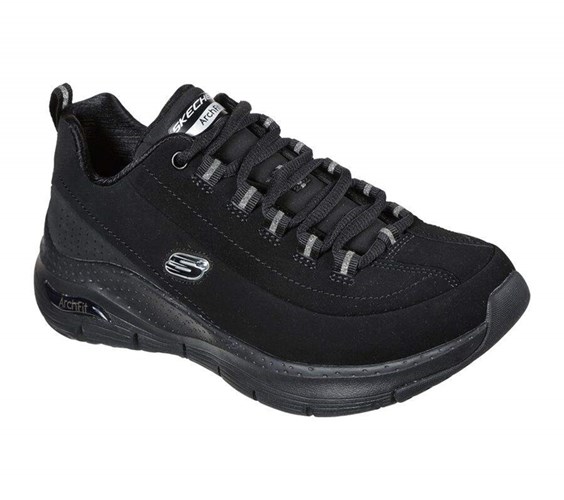 Dámské Tréninkové Boty Skechers Arch Fit - Metro Skyline Černé | JMGOKAR-92