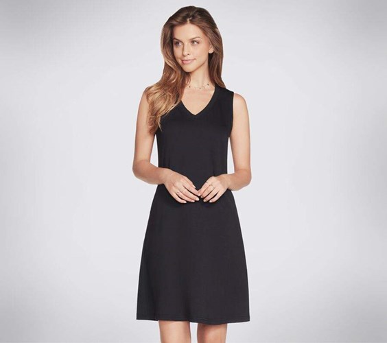 Dámské Šaty Skechers Apparel Day Off V-Neck Černé | YRLEACX-76