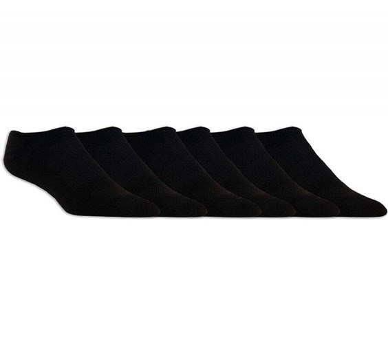 Pánské Ponožky Skechers Half Terry Invisible - 6 Pack Černé | KQGNFBJ-65